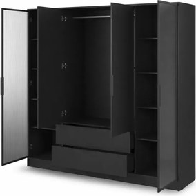 Szafa Tetrix 4D 206cm LED garderoba szkło szuflady