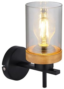 Globo 15557W - Lampa ścienna FINCA 1xE27/40W/230V metal/drewno