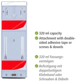 Ścienny plastikowy dozownik do mydła w kolorze srebra 0.32 l Istres – Wenko