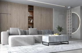 Lamelowy biały kawowy stolik M4-Z78