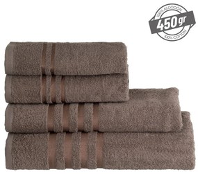 Brązowy bawełniany ręcznik frotte 30x50 cm Simple – Casa Selección