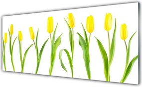 Panel Szklany Słoneczne Żółte Tulipany