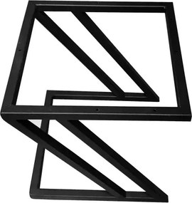Pufa ZETA LOFT ławka taboret podnóżek metal eko-skóra D18
