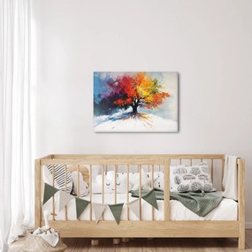 Obraz - Kolorowe drzewo (70x50 cm)