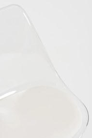 Zestaw 4 Krzese Synk Przezroczyste Siedzisko