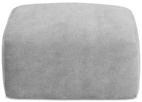 Jasnoszary podnóżek z tkaniny szenilowej Leila – Makamii