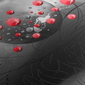 Obraz czerwonych abstrakcyjnych kul (170x50 cm)