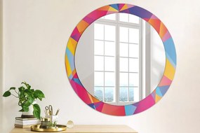 Lustro z nadrukiem dekoracyjne okrągłe Kompozycja geometryczna