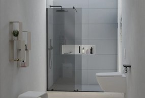 Drzwi prysznicowe przesuwne ze ścianką NT101