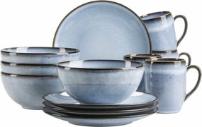 Mäser Zestaw naczyń śniadaniowych 12 szt.  SMOKY'S– niebieski
