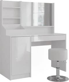 Stół toaletowy biały/biały wysoki połysk 119.8x50.1x76 sherry