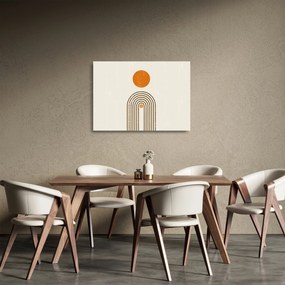 Obraz na szkle - Brązowe łuki (70x50 cm)
