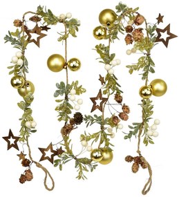 Świąteczna girlanda Nature złoty, 150 cm