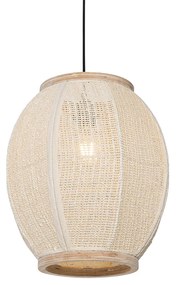 Orientalna lampa wisząca naturalna 35 cm - Rob