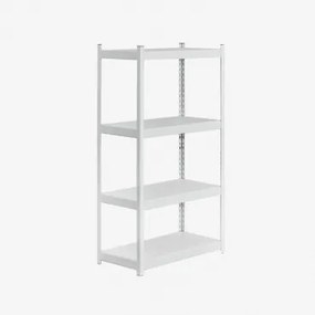 Regał Z 4 Półkami 150x80 Cm Ze Stali Crenzi Biała - Sklum