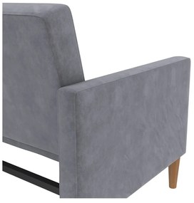 Szara aksamitna rozkładana sofa 207 cm Lilly – Støraa