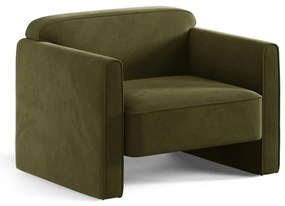 Zielony aksamitny fotel Abby – Micadoni