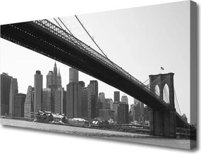 Zdjęcie na płótnie Miejski Most nad Kanałem