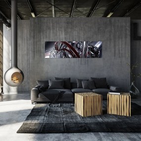 Obraz szarej abstrakcji (170x50 cm)