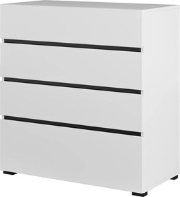 Komoda SICIO 80 cm do Salonu Sypialni Biały-czarny onyks