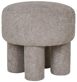 Jasnoszary puf z materiału bouclé Perth – House Nordic