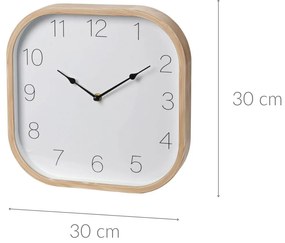 Zegar z ramką z imitacji drewna