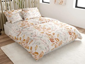 PrzytulneMieszkanie.pl PrzytulneMieszkanie.pl Pościel bawełniana LISTY złota