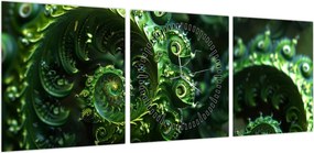 Obraz - Spirale (z zegarem) (90x30 cm)