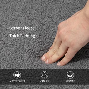 HOMCOM Fotel na biegunach Funkcja swing Łatwe czyszczenie Maksymalny udźwig 120 kg, poliester, kolor ciemnoszary | Aosom PL