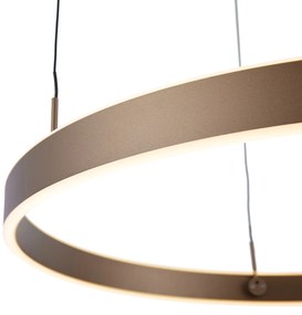 Designerska lampa wisząca ciemny brąz z 3-stopniowym ściemnianiem - Titmus Nowoczesny Oswietlenie wewnetrzne