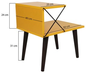 Stolik nocny Cross Yellow