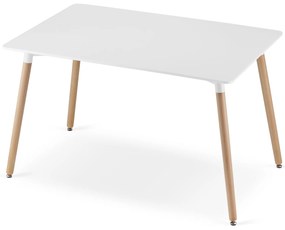 Zestaw jadalniany 1 + 4, stół ADRIA 120x80cm biały + krzesła BALI MARK czarne