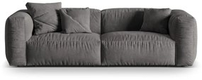 Szara aksamitna sofa modułowa 240 cm Martina – Micadoni