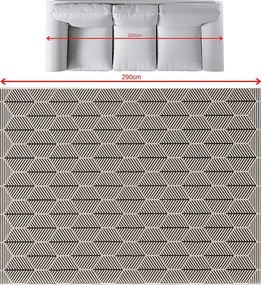 Dywan Cottage black/beige 200x290cm