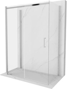 Mexen Omega-3S kabina prysznicowa 3-ścienna, rozsuwana 140 x 80 cm, transparent, chrom - 825-140-080-01-00-3S