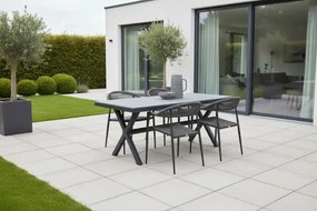 Krzesło Ogrodowe Antracyt 56x60x78 cm Plecione Ręcznie Sznurki Nowoczesne