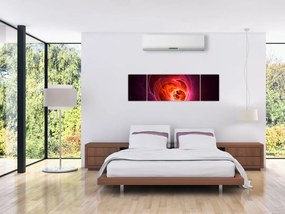 Nowoczesny obraz różowej abstrakcji (170x50 cm)
