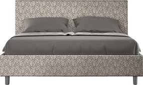 Łóżko bez stelaża tapicerowane 160x190 tkaniny Era 02 Szary Adele