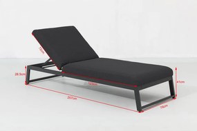 Doppler MELIA LIKA-TEX® leżak ogrodowy antracyt