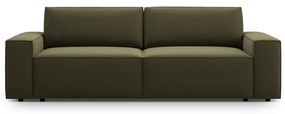 Zielona aksamitna rozkładana/ze schowkiem sofa 247 cm Jodie – Micadoni