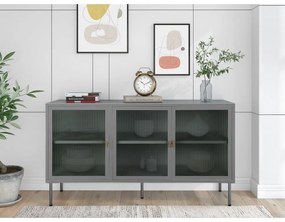 Szara metalowa witryna 130x75 cm Rosalie – Støraa