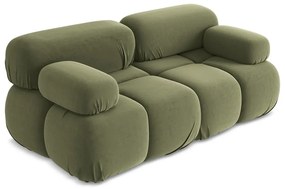 Jasnozielona aksamitna sofa modułowa 190 cm Lokua – Makamii