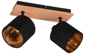 Czarno-naturalna lampa punktowa ø 12 cm Tommy – Trio