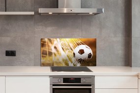 Szklany Panel Futbol na Żółtym Tle