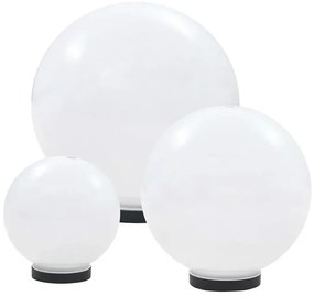 Zestaw 3 okrągłych lamp ogrodowych LED - 3X O013 N2-H60