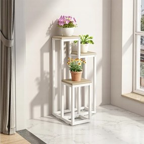 Biały stojak na rośliny 67 cm