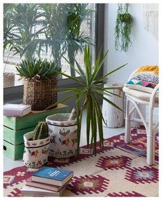 Zestaw 2 tekstylnych osłonek na doniczki Madre Selva Animals Otomi