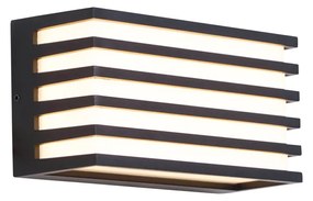 Nowoczesna lampa ścienna zewnętrzna czarna z LED IP65 - Jail