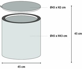 Flamingo Drapak dla kotów 3w1 OTTOMAN beżowy, 46 cm