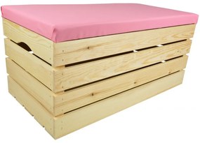 Pufa kufer skrzynia drewniana sosnowa siedzisko 80cm naturalna